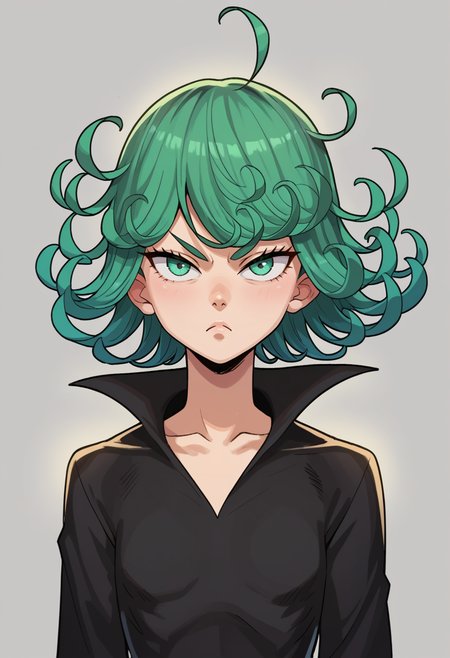 score_9, score_8_up, score_7_up, BREAK <lora:hades-guy-PONYv1:1>, shadow, portrait, 1girl, solo, tatsumaki, glowing,