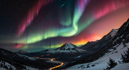 scenic landscape against detailed bright detailed astro-photography of starry ht sky, northern lights, (aurora borealis:1.28), irregular shattered luminous start clusters, 
 (high contrast, vibrant colors:1.25) against (inky blackness of space:1.22) (stellar background:0.9), (high-resolution) (sharp details:0.85),}, vast rocky mountainside, scenic landscape view,  (high quality:1.22), p3<lora:sdxl\add-detail-xl.safetensors:0.87:0.32> <lora:sdxl\incase_style_v3-1_ponyxl_ilff.safetensors:0.74:0.25> <lora:sdxl\FaceSkinDetailsPonyXL.safetensors:0.85:0.23> score_9, score_8_up, score_7_up, BREAK, realistic, photo, photorealistic, {nsfwupscaler,|}p3,s8,,