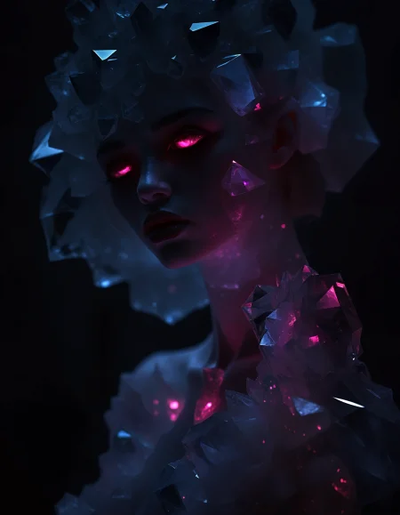 rp_slgd, 1girl, the fragile allure of eternal crystalized beauty, dramatic, dark background  <lora:zzz_trained\xl_rpr_soulgemmed_v1>