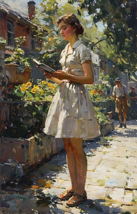 masterpiece,best quality,<lora:tbh209-sdxl:0.9>,illustration,style of Anthony Thieme tech genius teenage girl