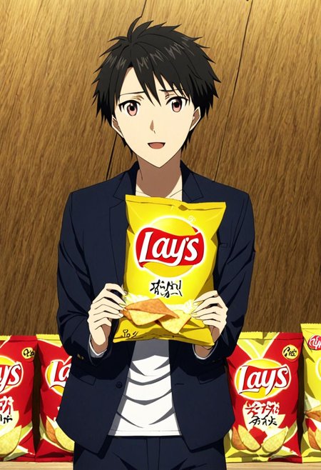 Lays Package with yamato ishida as a model