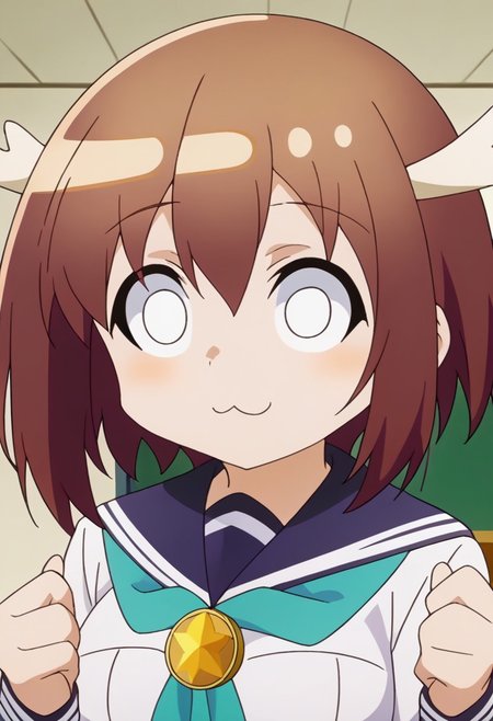 source_anime, masterpiece, 1girl, ct_shikan0k0,  <lora:Shikanoko_Noko_pony_v1:1>,,,, 1girl,Solo  ,,shortstack, anime,PUFFY nipple,huge breasts,,official  art, Uncensored ,Unedited ,,,,  ,
