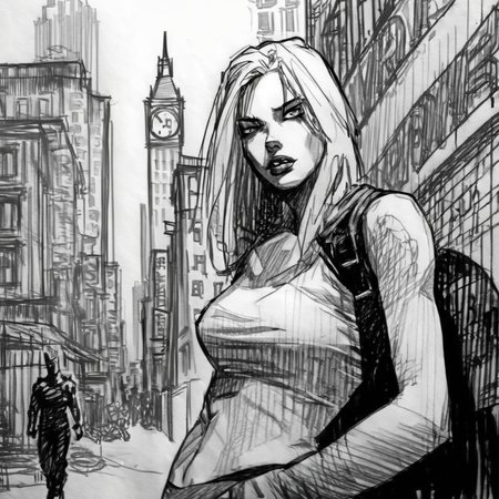 drawix17 girl in city <lora:drawix17:1>