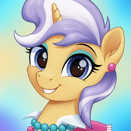 score_9, score_8_up, score_7_up, score_6_up, score_5_up,with beautiful, detailed, (detailed cute pony face), detailed eyes, detailed fur, beautiful, vector, flat colors, (abstract background: 1.8), (looking at you, looking at viewer: 1.5), cute smile, happy, ((close-up)),
 <lora:Upper Crust:1>Upper Crust, full body
<lora:Wholesome_MLP-v1.2:1>