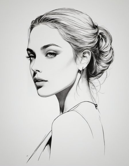 by Elisabeth Collins, Line art drawing, professional, sleek, modern, minimalist, graphic, line art, vector graphics,, (sexy but extremely beautiful:1.4), (masterpiece, best quality:1.4) , in the style of nicola samori,
looking at viewer, sideview
<lora:epi_noiseoffset2:0.5> <lora:add-detail-xl:1> <lora:xl_more_art-full_v1:0.5>  <lora:NicolaSamori:0.7> 
 <lora:looking_at_viewer:2>