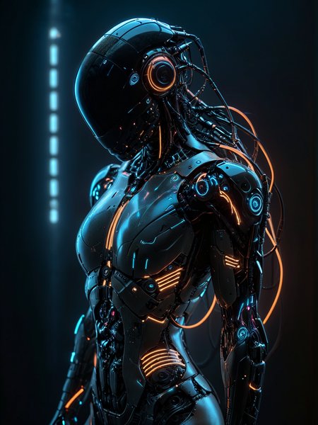 noface, cyborg, close-up, neonbody, lightstreaks <lora:Neon_Cyberpunk_SDXL:0.8> <lora:Faceless_Cyborgs:0.8>  (night:1.4),  steam, depth of field, masterpiece, best quality, ultra high res, (photorealistic, realistic:1.2), deep shadow, raw photo, film grain, Fujifilm XT3, 8k uhd, dslr, <lora:EnvyBetterHiresFixXL01:1>