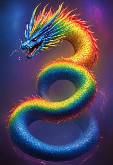 VALHERO neouv, rainbow dragon