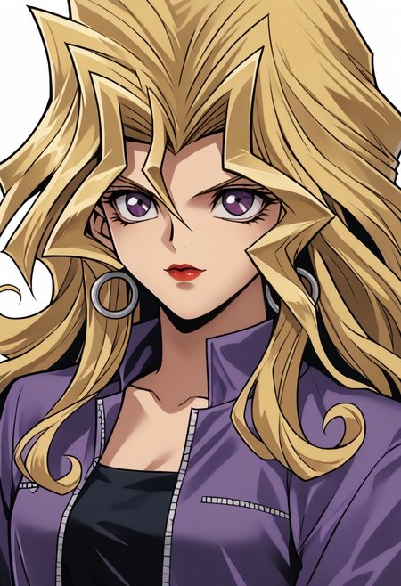 score_9, score_8_up, score_7_up, source_anime BREAK 1girl, solo,
<lora:zs_OperaOmniaStyleXL:1> operaomniastyle, ((full body)), white background, 
1girl, solo, mai, MV, EPygKujakuMai, 
blonde hair, long hair, wavy hair, hair between eyes, hair intakes, hoop earrings, red lips, purple eyes,