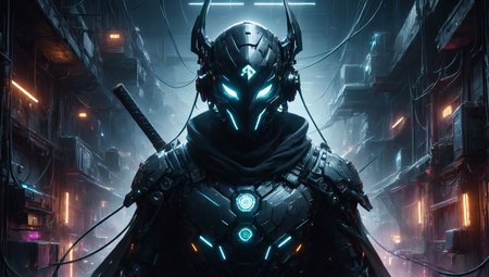 Techwear fashion (((Ultra-detailed, Hyper-realistic, 8k, highres, masterpiece))),(full length highly detailed intricate cyborg demonic-skeletal) (extremely tattered cloak),((highly detailed intricate tech body,vibrant colours,decaying parts, Intricate exposed wiring, exposed wires,exposed circuitry,electric glow)),((highly detailed cyber-skeletal head,signs of decay,exposed wiring, exposed wires,exposed circuitry,electric glowing eyes)),(((random pose)))((facing (random direction))),in a highly detailed Labratory background with Test tubes,holographic screens,covered in pulsing electricity,cyber setting,cinematic,realistic,science fiction,dark colours,background light,<lora:add-detail-xl:1>,<lora:X:0.8>,<lora:cyberpunk:0.8>,tooimage,cyberpunk,futuristic city,<lora:PAseerçç§å¹»æºç²SciFiRobotic:0.8>,armor,bodysuit,mecha,robot,<lora:CyberPunkAI:1>, . Futuristic, cyberpunk, urban, tactical, sleek, dark, highly detailed