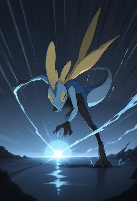 masterpiece,best quality,amazing quality, 1boy, solo,  1nt3l30n, pokemon (creature), full body, action scene,