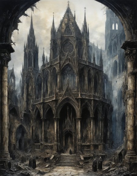 by ian miller,  (gothic but extremely beautiful:1.4), (masterpiece, best quality:1.4) , in the style of nicola samori,
full shot, wide angle view
<lora:epi_noiseoffset2:0.5> <lora:add-detail-xl:1> <lora:xl_more_art-full_v1:0.5>  <lora:NicolaSamori:0.7>