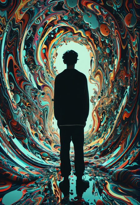 a random-questionable & strangest creative and cool photograph, bizarre & unmatched, parallel universe, modern art composition, highly stylish, medium contrast,bold lines,poster, intricate,artstation,Psychedelic tapestry<lora:add-detail-xl:1> <lora:xray:1.4> <lora:MJ52:0.5> <lora:sli-v1:1>