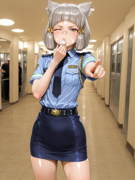 (1girl:1.4), (general:1.3), (extremely detailed background:1.5), (extremely detailed:1.5), (super detailed skin:1.5), (beautiful detailed eyes:1.5), (extremely detailed skin:1.3), (shiny skin:1.1), (soft-edged:1.9), (photorealistic:1.3), (hyperrealistic:1.3), BREAK
<lora:nia-illu-nvwls-v1_1:0.4> nia \(xenoblade\), city, <lora:å©¦è­¦ããªã¹ã³ã¹ãã¬:0.5> Police_cosplay, police uniform, Police woman, miniskirt, police, cosplay, wince, light frown, (blowing whistle:1.2), pointing at viewer, whistle in mouth, (short body:1.2), BREAK
dramatic shadows, cinematic lighting, (photo background:1.3), Neromashin_Style_SKNSFW, P3ng01nd00, S0d3v111111m0, (8K resolution:1.2), (masterpiece:1.2), best quality, amazing quality, very aesthetic, absurdres, newest, (ultra detailed:1.3), (uhd:1.1), scenery, (volumetric lighting:1.1), <lora:ishikeXLillokrV53P1T1:0.5> <lora:AIã¤ã©ã¹ããããã_style_illustrious_goofy:0.3> <lora:ahemaru_777:0.35> <lora:Neromashin_Style_SKNSFW:0.35> <lora:Penguindou:0.15> <lora:Sodeviiiiiimu_Style:0.2> <lora:cfg_scale_boost:0.1> <lora:noob1.1-lineart_adjust_mult-mki:-2.0> BREAK