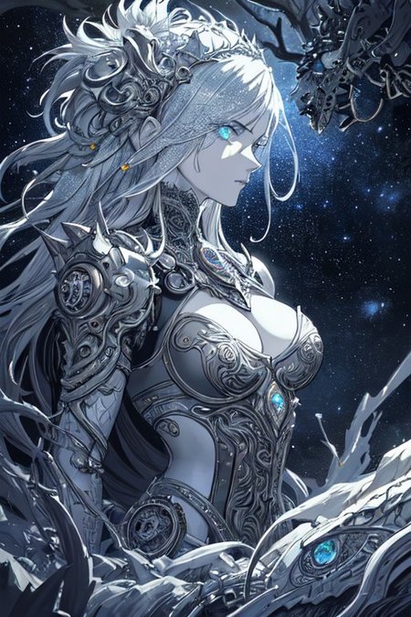 masterpiece, best quality, 
score_9, score_8_up, score_7_up, 
BREAK
(Masterpiece Digital Artwork:1.3) of (Graphic novel:1.3),(Proud:1.3) Steampunk style A stunningly intricate mechanical steampunk lion perches gracefully on a gnarled tree branch, its piercing gaze fixed directly upon the viewer. The creature's eyes are exquisitely detailed, reflecting the ethereal glow of a dark nebula that shimmers in the background. Soft bokeh adds an air of mystery to this captivating scene. . Antique, mechanical, brass and copper tones, gears, intricate, detailed,(by Artist Ethan Van Sciver:1.3),CGSociety,ArtStation,(Conceptual Art:1.3),(CMYK Colors:1.3)