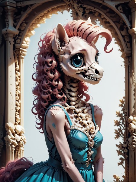 score_9, score_8_up, score_7_up, score_6_up, 1 girl, portrait, Pinkie Pie \(mlp\), anthro pony, tail, dress, boneswm, <lora:Bones_World_Morph:1.2>, <lora:Anime Summer Days 2 Style SDXL_LoRA_Pony Diffusion V6 XL:0.5> <lora:Realistic000003_1_2.5DAnime_0.05_Merge1:0.5>  <lora:MegaFluffyPony:0.5> MegaFluffyPony, furry, fluffy