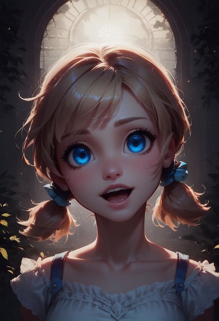 score_9, score_8_up, score_7_up, 1girl, cute, short twintails, head tilt, open mouth, cute, blue eyes, 
highly detailed, intricate, zzCitronCAT, dynamic lighting,