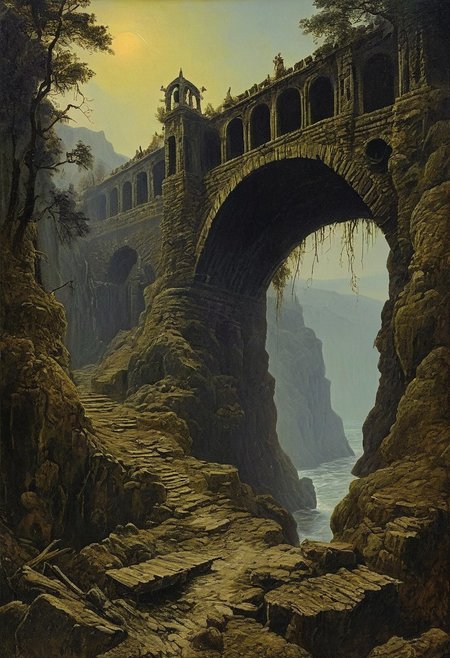 style of Ted Nasmith, score_9, score_8_up, score_8_up, ng_deepnegative_v1_75t, photo, realistic, 
Oil painting, by Jean-Franois Millet, by Gustave Courbet, by Jules Breton, traditional media, oil painting, famous artwork by (karl kopinski:1.2), fantasy style,
Blighttown is a poison-soaked chasm, a place of despair where the air itself is a toxic miasma. Wooden platforms and rickety bridges crisscross the abyss, home to the forsaken. The faint glow of fireflies is the only light in this pit of decay., 
Inspired by dark fantasy, featuring sinister religious motifs in a gritty, oil painting style, evoking a sense of mystery and foreboding with deep, dark hues
dark fantasy, masterpiece, highly detailed, ever quest, old school rpg,
<lora:add-detail-xl:2>,
, masterpiece, PYS-XL,