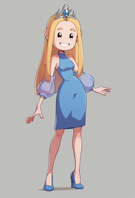 score_9, score_8_up, score_7_up, 1girl, solo,  beautiful, savannahXYZ an high class  pokemon master, 1girl, solo, long hair, arrogant smile, blonde hair,clothing (maxi dress, tiara, high heel),  princess sesame do ho 
<lora:savannahXYZ:1.0>