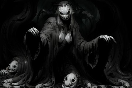 Photography, photorealistic, insanely real life detailed, 8k, highest resolution possible, sharp focus, taken with professional DSLR and lenses, cinematic, taken best skilled cinematographer, 
mong, monster, horror \(haunted house\), Darkness,
haunted house,night,dark,sparse Candlelight, creepy, scary,terrifying
horror movie atmosphere, cinematic dark night time lighting and dramatic shadows,