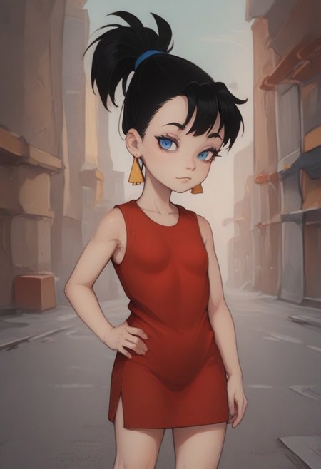 score_9, score_8_up
1 furry girl, solo, zvezdochka, red dress, sleeveless, small breasts, blue eyes, earrings, black hair, ponytail, looking at viewer, one hand on hip, standing, sexy pose, outdoors, street, seductive
<lora:zvzd_pdxl-000009:0.7>