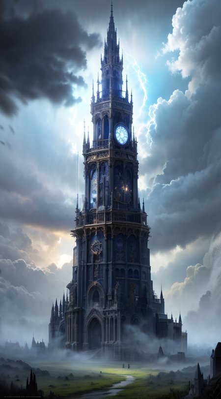 Masterwork Painting, Magnum Opus, 
HDR photo of 
Dreamscape, 
ethereal fantasy concept art of  
 <lora:Wizard_Tower-10:0.75> witow, castle, cloud, cloudy sky, grass, no humans, scenery, sky, tower, tree, 
 <lora:locon_conceptlightning_v1_from_v1_64_32:1> lghtnngprsn, lightning, storm,
. magnificent, celestial, ethereal, painterly, epic, majestic, magical, fantasy art, cover art, dreamy,
. Surreal, ethereal, dreamy, mysterious, fantasy, highly detailed,
. High dynamic range, vivid, rich details, clear shadows and highlights, realistic, intense, enhanced contrast, highly detailed,
  highres, 8k, uhd, High Dynamic Range, tonemapping, crisp details,  intricate details, fine details