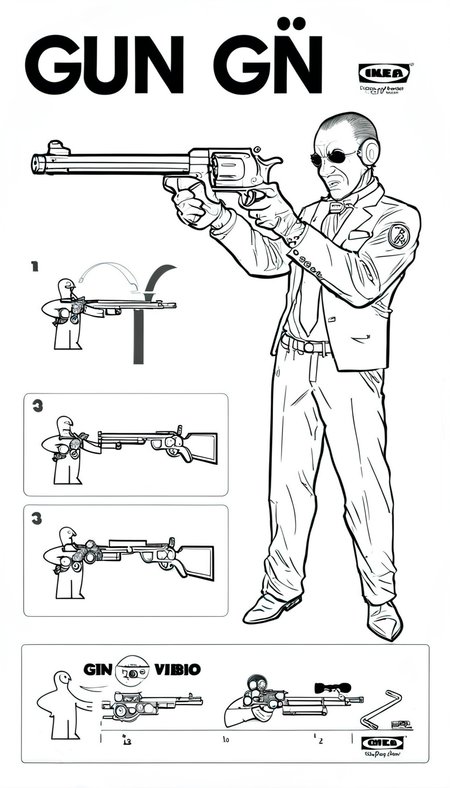 gun gun <lora:ikea_instructions_xl_v1_5:1>