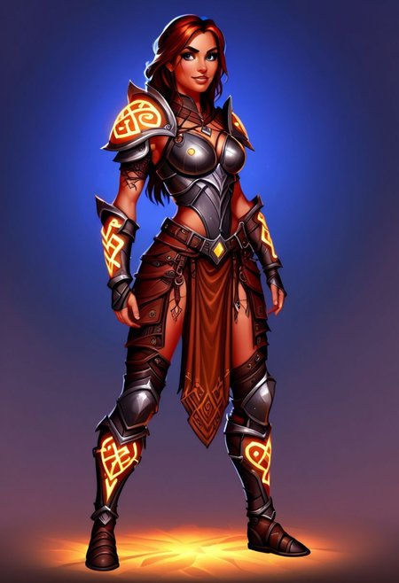 1woman, nomadic dancer, Flashfire glowing runes, digital art, cartoony realism, full body leather armor, background is nomadic tents