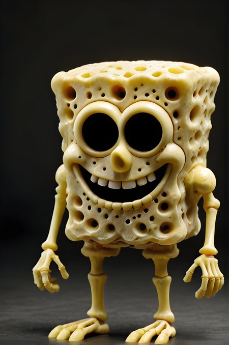 sponge bob, intricate, fine polished, golden, professional, creative, deep aesthetic, confident, ambient atmosphere, glowing, cinematic perfect intricate stunning fine detail, dark background, dramatic, full body, <lora:dvr-bnz:1>, dvr-bnz, best quality, highly detailed