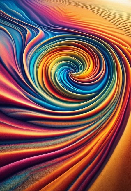 Imagine deserts that dance like a salsa fiesta. Turn beaches into vortexes of color and light. Swirl gardens into kaleidoscopic illusions. sandswirl, swirling sand