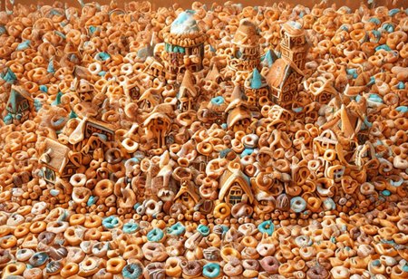 d0nu71f13d, made of doughnuts, Honeycomb Morph, honeycomb, Cliff House