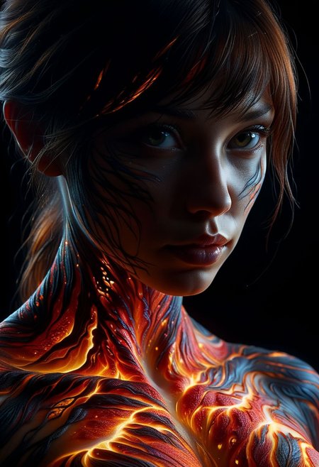 Close-up face, mysterious silhouette of a woman ral-lava clothing, backlit, alluring goddess, by Minjae Lee, Carne Griffiths, Emily Kell, Steve McCurry, Geoffroy Thoorens, Aaron Horkey, Jordan Grimmer, Greg Rutkowski, amazing depth, double exposure, surreal, geometric patterns, intricately detailed, bokeh,  perfect balanced, deep fine borders, artistic photorealism , smooth,  great masterwork by Suiras  <lora:add-detail-xl:2>  <lora:Double_Exposure:0.5>