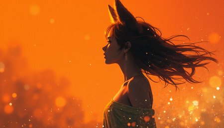 K3OW, an anime girl with fox ears, silhouette, light particles, low contrast, visual, chromatic aberration, high contrast, flat color, limited palette, (spot color), neon orange and tan gradient with iridescent light refraction light leaks, (double exposure,) upper body, flowing hair, default, creative masterpiece, art bloom, hair whiskers, (animal ear fluff), (fox ears), looking afar, masterpiece, high quality, best quality, 8k, anime image, anime style
<lora:flux_AnimeStyleTest_-_K3OW-e14:1> <lora:MJanime_flux_lora_v2:1.1> <lora:Darknet_Diaries:0.58> <lora:GLSHS:0.25> <lora:aesthetical:0.15>