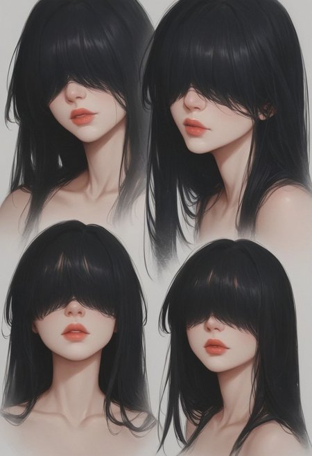 (((black hair))), long hair, (((bangs over eyes))), (((black blindfold))), 1girl, russian, Caucasian, (Cinematic Angle), ((best quality)), ((masterpiece)),
score_9, score_8_up, score_8_up, layering, 1girl,  exposed, large soft breast, slender body, ultra detailed,  (multiple views:1.2), <lora:Granblue_Fantasy_Style_XLv4:0.5>, (g0thicPXL:0.3), <lora:g0th1cPXL:0.3>, cover,  exaggerated proportions, large elastic buttocks, round bouble ass,  (ultra wide angle shot:0.65), shallow depth of field, smooth skin texture, alluring curves, tasteful sensuality, softcore, for wanking