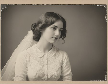 old picture of a woman in love
sepia