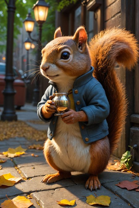 by (((Don Bluth) and Evgeny Lushpin) and John Atkinson Grimshaw) and Antonio J. Manzanedo of   man and his pet squirrel  , shallow depth of field <lora:more_art:0.30> <lora:RMSDXL_Enhance:0.50> <lora:RMSDXL_Creative:0.50> <lora:RMSDXL_Photo:0.25> <lora:RMSDXL_Darkness_Cinema:0.50> <lora:clothing_slider:3.00> <lora:great_lighting:1.50> <lora:aesthetic:1.50> <lora:photorealistic_portrait:0.75> <lora:extremely_detailed:1.25> <lora:dpo:0.25> <lora:perfect_hands:0.50>