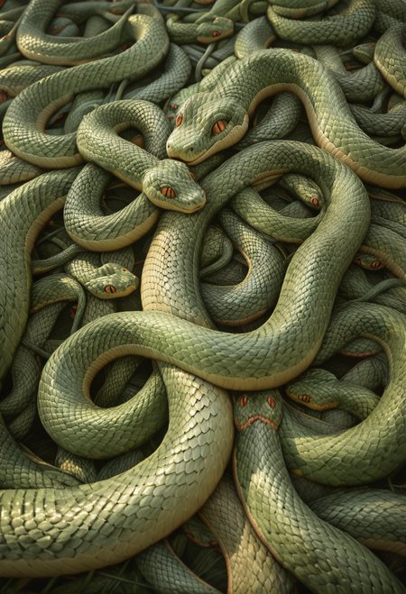 ruanyi1480,snake,shiny skin,,green snake,leaf,<lora:1480 snake_v2_pony:1>, score_9,score_8_up,score_7_up,,8k,solo,,
