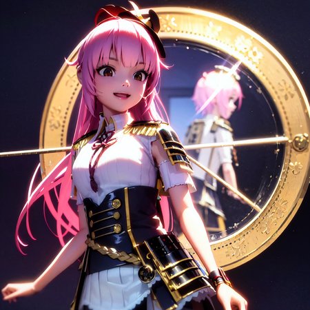 masterpiece, best quality, photorealistic, 3D, shiny_skin, shiny_hair, dynamic angle, beautiful detailed glow, HDR, Rembrandt lighting, colorful refraction, lens flare, bloom, film Reflection, chromatic aberration, light diffusion, public indecency, cowboy shot, deep meaning, physically-based rendering, bright, vibrant, intricate, 1girl,oda nobuhime,<lora:oda nobuhime:1.0>,  :d
