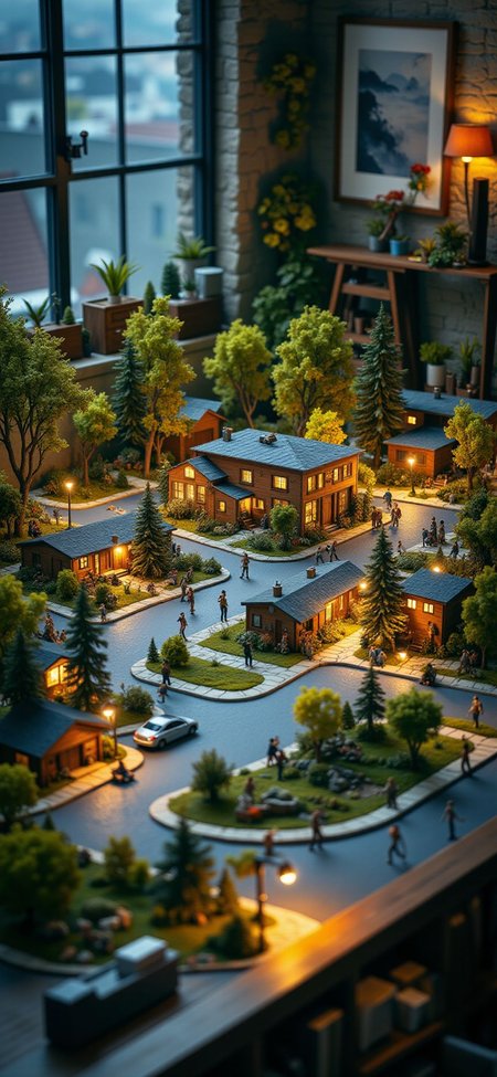 (indoor,very wide isometric view,tilt-shift lens:1.6), (windowless,fna_style,miniature,miniature,diorama,miniature,diorama,PVC,plastic:2),starry night desert,forest,parking lot with crowded  at (floating island,levitating  island:1.5) on (table:2) at (attic:2.5)   <lora:Diorama_Flux:1>
<lora:Fantasy_Novel_Art_Style:1>