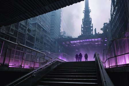highly insanely detailed, masterpiece, top quality, best quality, highres, 4k, 8k, RAW photo, (very aesthetic, beautiful and aesthetic),  
tsutomu nihei,nihei_tsutomu,blame!,blame gakuen!,abara,TNstyle,sidonia_no_kishi,(stairs,tunnel,mausoleum,lab,tower,space,spacecraft,deep horizon,sidonia \(ship\),megastructure in background,city ruins),lantern,clouds,tentacles,mist,foggy,steam,smoke,bridge,light particles,toha heavy industries,decrepit,no human,science fiction,vast scenery,perspective,blm,dystopia,destroyed,cyberpunk, 
<lora:blameLora_v10:0>, 
(1girl:1.3), 
solo focus, 
(pure purple background,transparent background:1.2),âââ