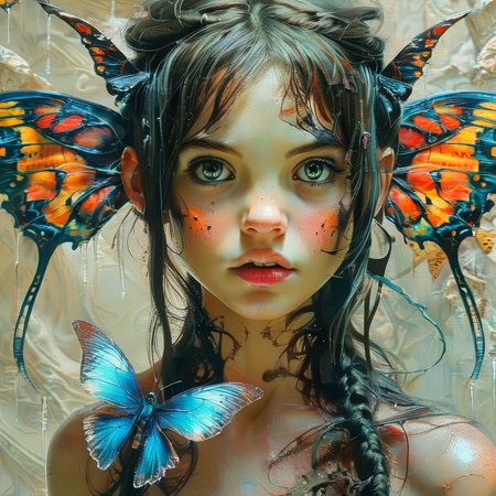 elysexa girl and  butterfly, very detailed <lora:elysexa:1>