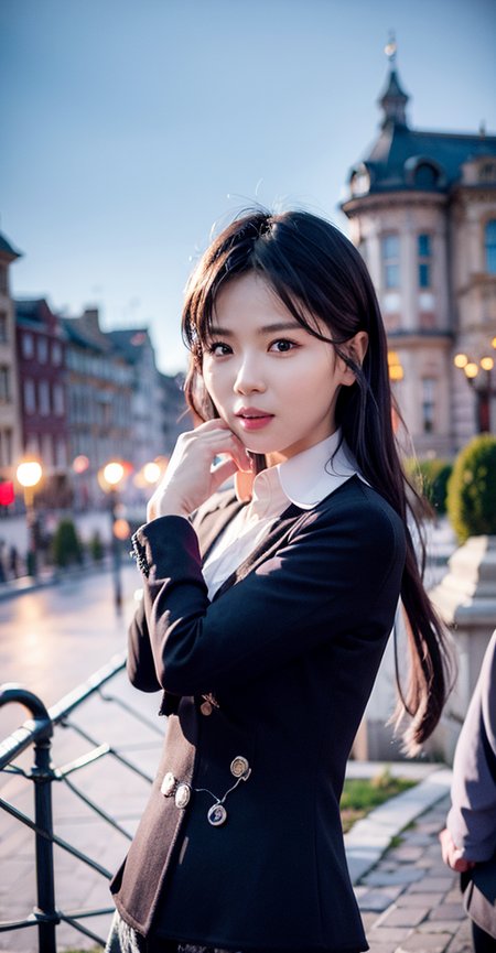 (8k, RAW photo, best quality, masterpiece:1.2), (realistic, photo-realistic:1.37),<lora:arknightsTexasThe_v10:1>, (pureerosface_v1:0.2), (ulzzang-6500-v1.1:0.3), omertosa,1girl,(Kpop idol), (aegyo sal:1),cute,cityscape, night, rain, wet, professional lighting, photon mapping, radiosity, physically-based rendering,
 <lora:liutao:0.8>