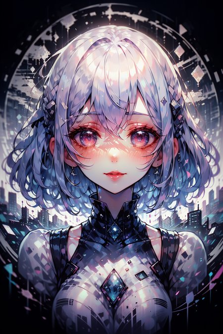 <lora:binarycode:0.8>,binary code and digital art,<lora:Cosmic anime-oil fusion v2:0.5>,, (masterpiece:1.2),(best quality:1.2),intricate details,newest,ai-generated,perfect anatomy,
beautiful girl,(1girl:1.3),haunted library,Magical winter forest with sparkling icicles and snowy branches,
edgQuality,<lora:GoodHands-beta2:1>,nice hands,perfect hands,, White gradient hair, Blonde and teal mermaid hair,Glamorous: Sequined gown, statement jewelry, and stilettos.,
1girl,edgQuality,lr,8k,Best Quality,Masterpiece,Extremely Detailed,Ray Tracing,Reflected Light,
(delicate eyes:1.2),beautiful detailed eyes,cold attitude,eyeshadow,eyeliner,Iridescent eyes,(Beautiful face:1.1),(Naughty face:1.1),light_blush,blush,Long eyelashes,Thick eyelashes,Glowing skin and mature contours,(Seductive smile:1.1 ),(Big breasts:0.8),Big breasts,(Red lips:1.1),Milky white skin,
<lora:GoodHands-beta2>,beautiful hands,perfect hands,bursting_breasts,
<Lola:hyperdetailer_v095>,, White ombre hair, white to light purple ombre wig, (white to light purple ombre wig) purple ombre hair: 1.5), (ombre hair: 1.5), long hair, ombre hair, balayage, (white hair on top of the head :1.1),
,(white:2 | pink hair:1.1),balayage
