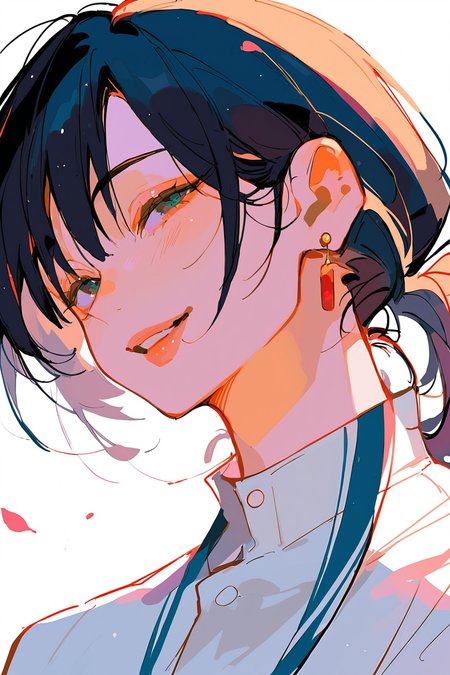 (1girl:1.1), black hair, white shirt, (close-up:0.8), (score_9,score_8_up,score_7_up),  <lora:sketchstyle:0.8>, (imbasketchstyle:1.1), sketch style, (paint style:0.8)