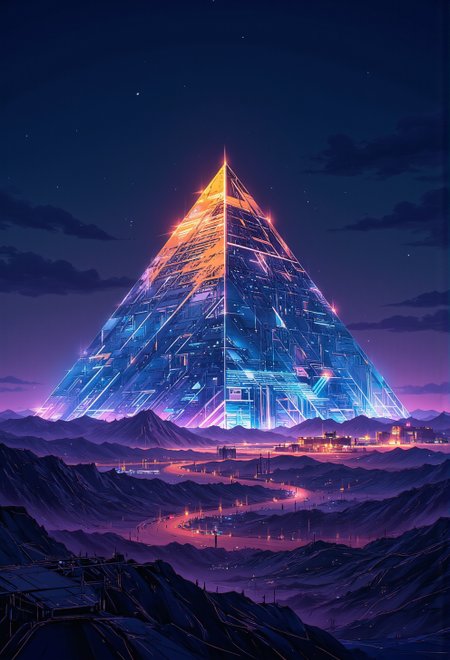 <lora:ck-nc-luminal-genesis:0.4>, pyramids neon fire in the eternal night, built from futuristic nano-glas, cascading holographic patterns
<lora:ck-Sci-Fi-Concepts:0.8>
<lora:CPA:0.5>
<lora:test2:0.7>
<lora:Anime v1.3:0.2>