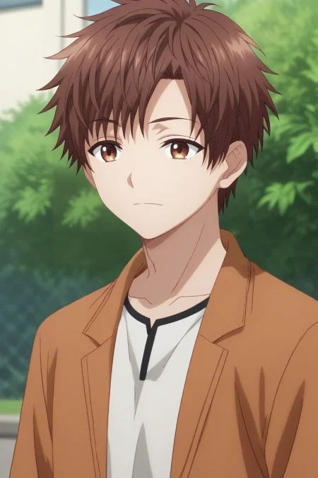 score_9, score_8_up, score_7_up, , rating_safe, intricate details, anime screencap, , official style, , depth of field, 1boy, solo, male focus, <lora:itsuki_akazawa_pony:0.78>, itsuki_akazawa, brown hair, brown eyes, short hair, bangs, , , <lora:sdxl_lightning_8step_lora:1>