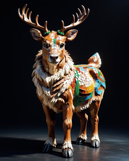 score_9, score_8_up, score_7_up, intricate details, rating_safe,
 <lora:MosaicStyle:1>,
1boy(Mosaic, made from colored stone pieces, 
feral furry, reindeer, 
full body, looking at the viewer, solo, smiling), black background, 
<lora:ral-chrosc-clr:0.3>, ral-chrosc-clr,
<lora:xl_more_art-full_v1:0.3>,
<lora:add-detail-xl:0.3>