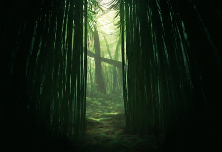 very awa, masterpiece, best quality, hightres, absurdres, outdoors, no humans, scenery, jungle, rainforest,  fataStyle, <lora:FATAIL:1>