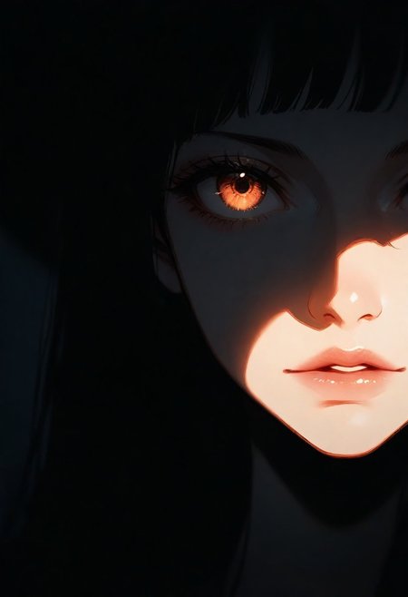 1girl, Tony Tony Chopper (One Piece), solo, dark, light, masterpiece, best quality, very aesthetic, close up,  parted lips