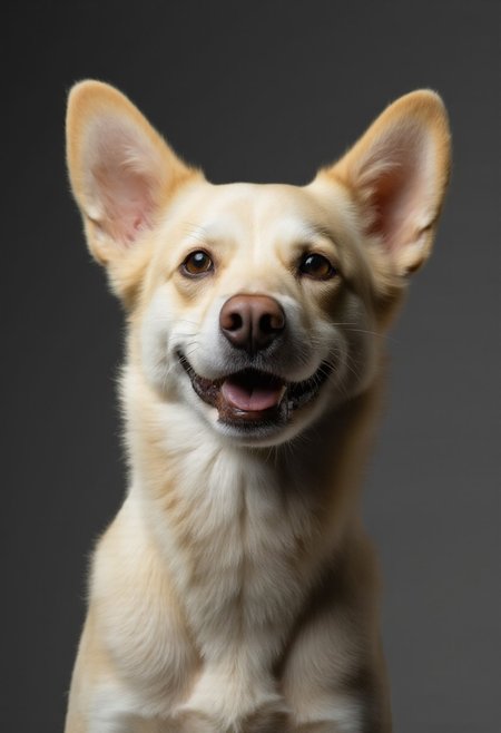 DogPortraitHQ, 4k, realistic, cute fluffy dog