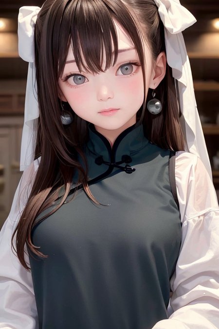 masterpiece, best quality, 1girl, brown hair, grey eyes, mole under eye,  <lora:yaozhi_anm_v15:0.7>, yaozhi\(fkey\),  yaozhi\(china_cloth\),